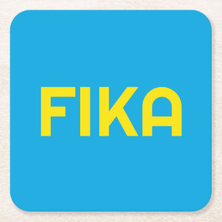 FIKA Bold Geel en Blauw Kartonnen Onderzetters