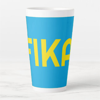 FIKA Bold Geel en Blauw Latte Mok