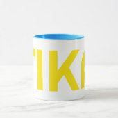 FIKA Bold Geel en Blauw Mok (Midden)