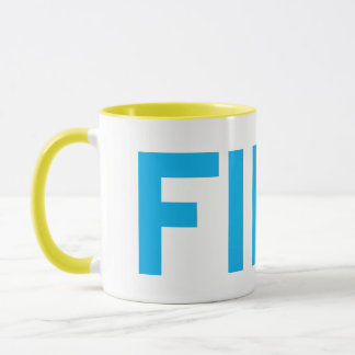 FIKA Bold Geel en Blauw Mok