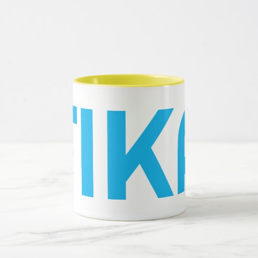 FIKA Bold Geel en Blauw Mok (Midden)