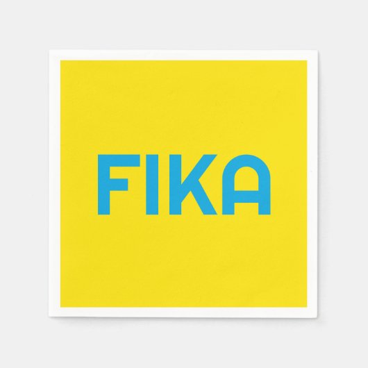 FIKA Bold Geel en Blauw Servet (Voorkant)