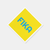 FIKA Bold Geel en Blauw Servet (Hoek)