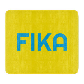 FIKA Bold Geel en Blauw Snijplank