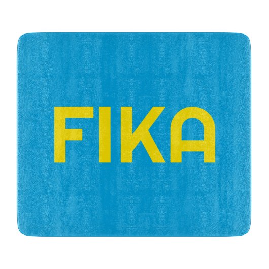 FIKA Bold Geel en Blauw Snijplank (Voorkant)