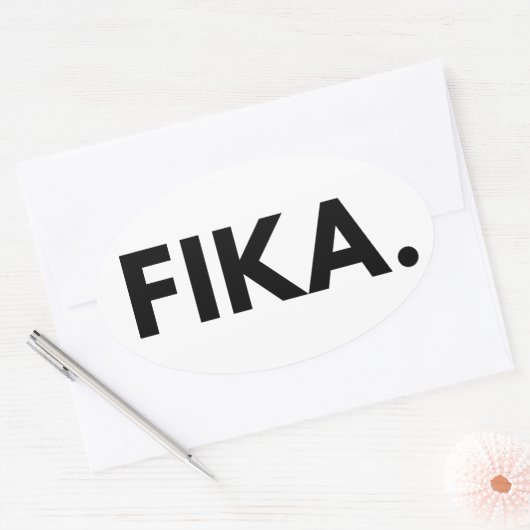 Fika Bold Oval Sticker (Envelop)