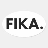 Fika Bold Oval Sticker (Voorkant)