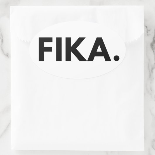 Fika Bold Oval Sticker (Tas)