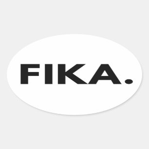 Fika Bold Oval Sticker