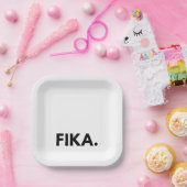 Fika Bold Papieren Bordje (Feest)
