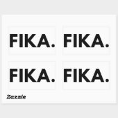 Fika Bold rechthoekige Sticker (Vel)