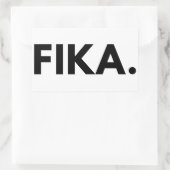 Fika Bold rechthoekige Sticker (Tas)