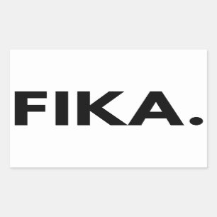 Fika Bold rechthoekige Sticker