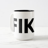 Fika Bold Two-tone Coffee Mok (Voorkant links)