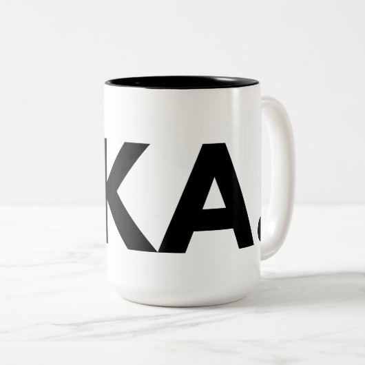 Fika Bold Two-tone Coffee Mok (Voorkant rechts)