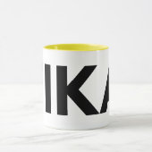 FIKA Bold Yellow, zwarte en witte Mok (Midden)