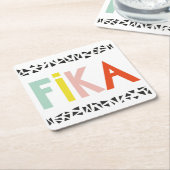 Fika Colors Black Kartonnen Onderzetters (Schuin)