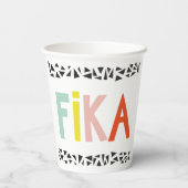 Fika Colors Black Papieren Bekers (Achterkant)