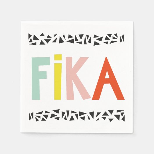 Fika Colors Black Servet (Voorkant)