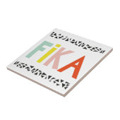 Fika Colors Black Tegeltje (Zijkant)