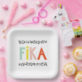 Fika Colors Papieren Bordje (Feest)