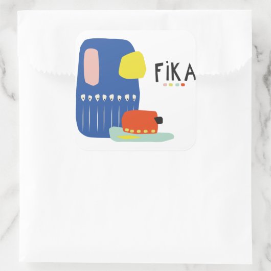 Fika Déco Square Sticker (Tas)