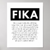 Fika-definitie Afdrukken, afdrukbare wandkunst Poster (Voorkant)
