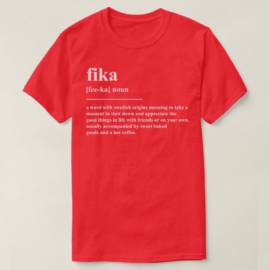 Fika Definition T-shirt (Design voorkant)