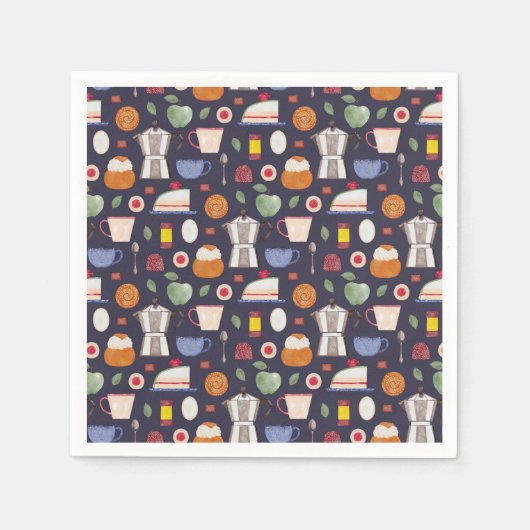 Fika (Eclipse) - Waterverf Servet (Voorkant)