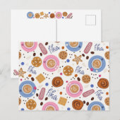 Fika, kist met vriend feestdagenkaart (Voorkant / Achterkant)