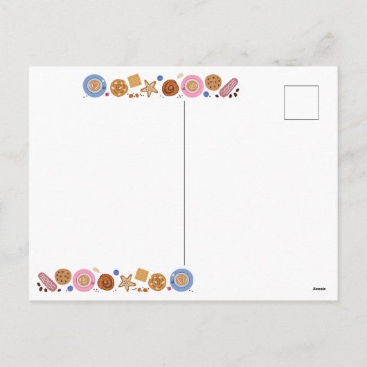 Fika, kist met vriend feestdagenkaart (Achterkant)