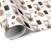 Fika - Koudbrew- en kardamom-bunkerpapier Cadeaupapier (Rol Hoek)