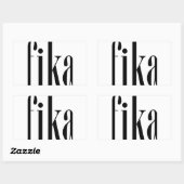 Fika Rechthoekige Sticker (Vel)