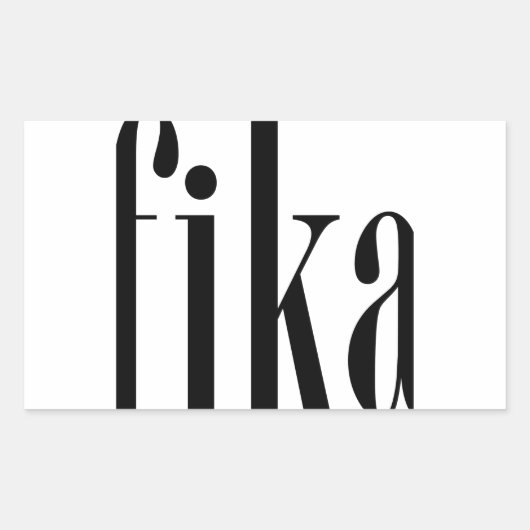 Fika Rechthoekige Sticker (Voorkant)