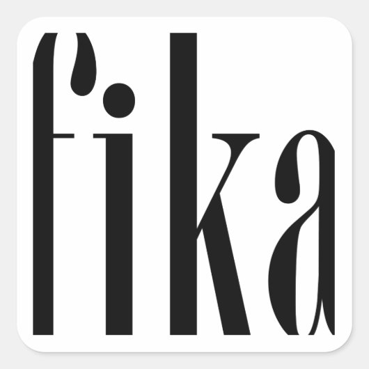 Fika Rechthoekige Sticker (Voorkant)