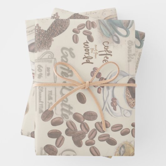 Fika Swedish Coffee — Blad met pakpapier Inpakpapier Vel (In situ)