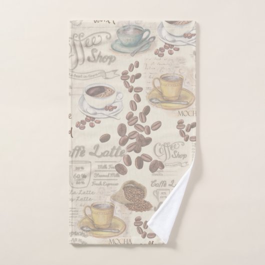Fika Swedish Coffee shop Bath Towel Set Bad Handdoek (Handdoek)