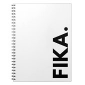 FIKA. Vet zwart-wit Notitieboek (Voorkant)