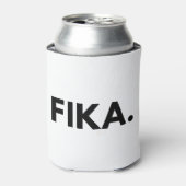 FIKA. Vet zwart-witte Koelbox Blikjeskoeler (Blikje Voorkant)