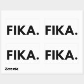 FIKA. Vette rechthoekige Sticker (Vel)