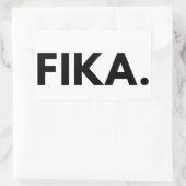 FIKA. Vette rechthoekige Sticker (Tas)