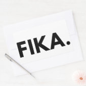 FIKA. Vette rechthoekige Sticker (Envelop)