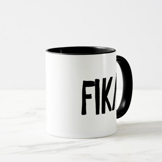 Fika Zweden zweedse koffiepauze Mok (Voorkant rechts)