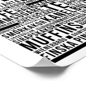 Fika zweedse koffiesnoep Typografie Poster (Hoek)