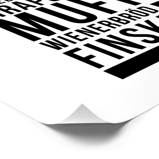 Fika zweedse koffiesnoep Typografie Poster (Hoek)