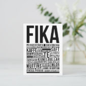 Fika zweedse koffiesnoep Typografie Poster Briefkaart (Staand voorkant)