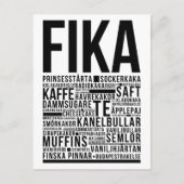 Fika zweedse koffiesnoep Typografie Poster Briefkaart (Voorkant)