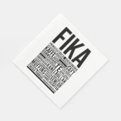 Fika zweedse koffiesnoep Typografie Poster Servet (Hoek)