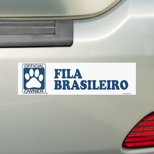 Fila Brasileiro Blue Bumpersticker (Op auto)
