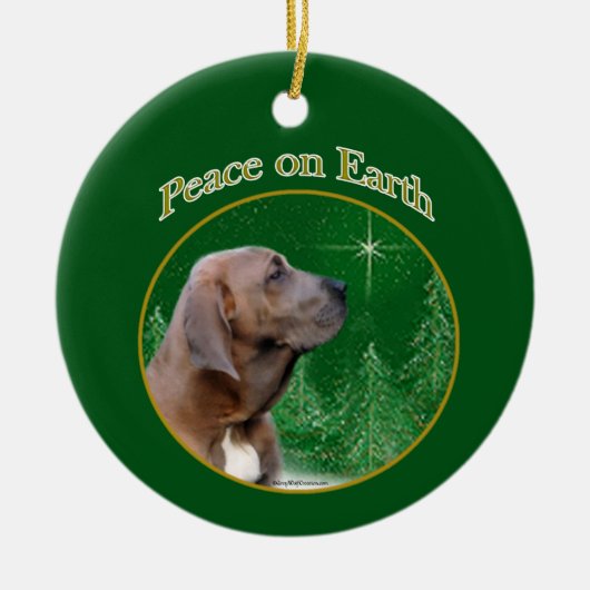 Fila Brasileiro Peace Sleutelhanger Keramisch Ornament (Voorkant)